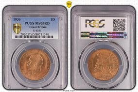 1936 1D S-4055 MS65RD
