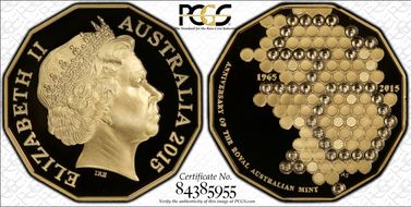 2015 50C RAM 50th Anniversary Gold Plated PR70DCAM