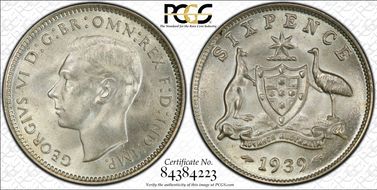1939(m) 6D MS66