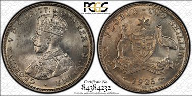 1926(m & sy) Florin MS64