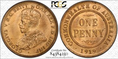 1919 //. (m) 1D Dot below MS64RD