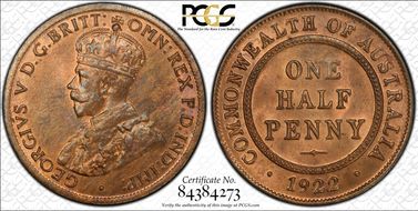 1922 1/2D MS64RB