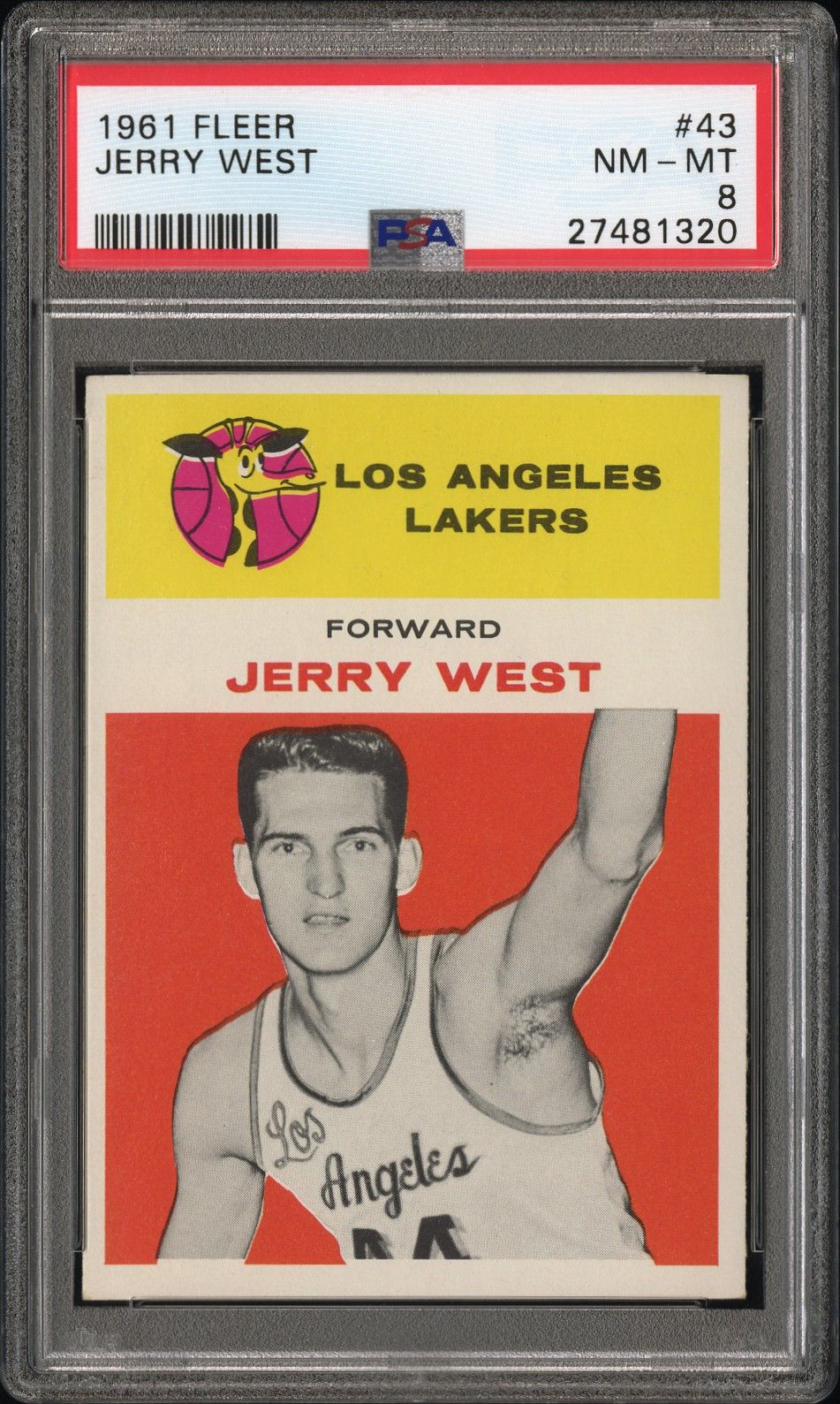 1961 Fleer #43 Jerry West front