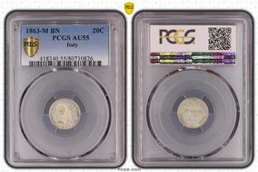 1863-M BN 20C AU55
