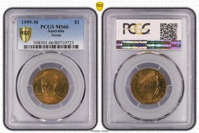 1999-M $1 Anzac MS66