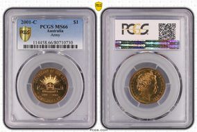 2001-C $1 Army MS66