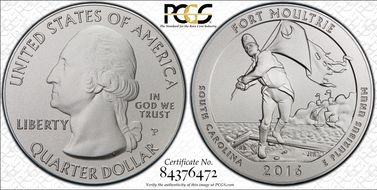 2016-P 25C Fort Moultrie NP 5 oz Silver SP69