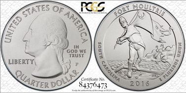 2016-P 25C Fort Moultrie NP 5 oz Silver SP69