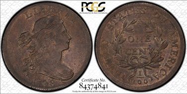 1798 1C Second Hair Style MS61BN