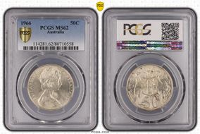 1966 50C KM-67  Ag MS62