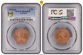 1962 Y. (p) 1/2D MS64RB