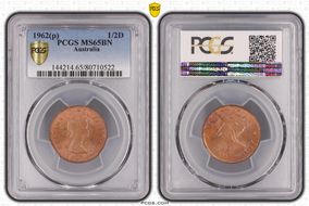 1962 Y. (p) 1/2D MS65BN
