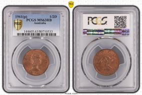 1961 Y. (p) 1/2D MS63RB