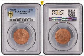 1962 Y. (p) 1/2D MS64RB