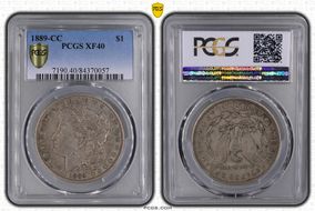 1889-CC $1 XF40