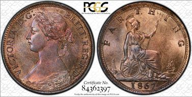 1867 1/4D S-3958 MS66RB