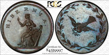 (c.1790) Tk 1/4D DH-410 Dublin MS65BN