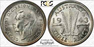 1943-D 3D KM-37  Ag MS65