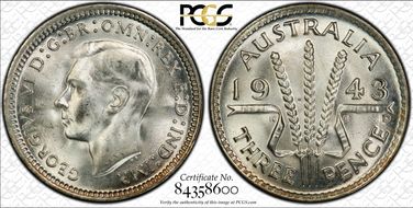 1943-D 3D KM-37  Ag MS66