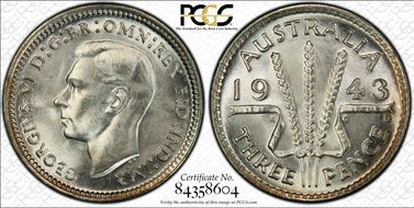 1943-D 3D KM-37  Ag MS66+