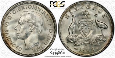 1943-D 6D KM-38  Ag MS65