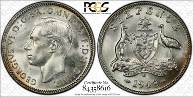 1943-D 6D KM-38  Ag MS66+