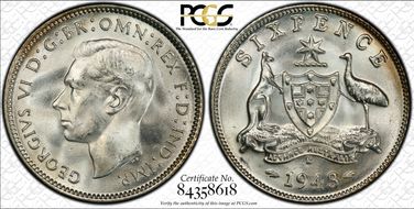 1943-D 6D KM-38  Ag MS65