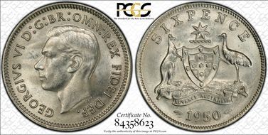 1950(m) 6D KM-45 Ag MS65