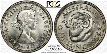 1954(m) Shil KM-53  Ag MS65