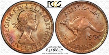 1956 Y. (p) 1D MS65RB