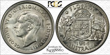 1944-S Florin KM-40  Ag MS62