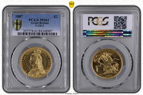 1887 £2 S-3865 MS61