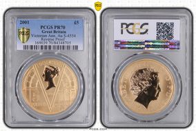 2001 £5 S-L9 Victorian Ann. Au Reverse Proof PR70