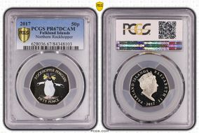 2017 50p Northern Rockhopper PR67DCAM