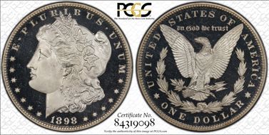 1898 $1 PR68DCAM