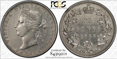 1885/3 25C Curved 5 AU50