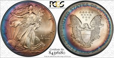 2001 $1 Silver Eagle MS68