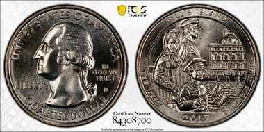 2017-D 25C Ellis Island NP MS67