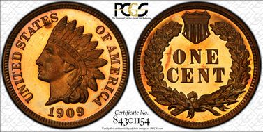 1909 1C Indian PR64CAM
