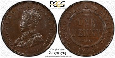1934 (m) 1D MS62BN
