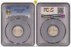 1912 6D AU58