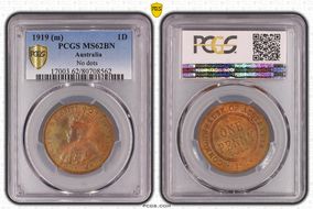 1919 (m) 1D No dots MS62BN