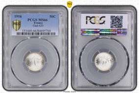 1916 50C Gad-420 F-190 MS66