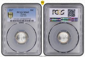 1917 50C Gad-420 F-190 MS65