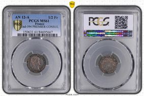 AN 12-A (1803) 1/2 Fr Gad-394 F-173 Consul MS61
