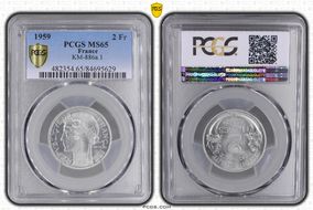 1959 2 Fr Gad-538c MS65