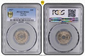 1927 10C Gad-286 F-138 MS66