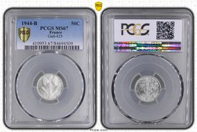 1944-B 50C Gad-425 F-196 MS67