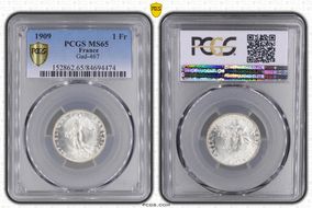 1909 1 Fr Gad-467 F-217 MS65