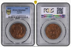 1913 10C Gad-277 F-136 MS65RB